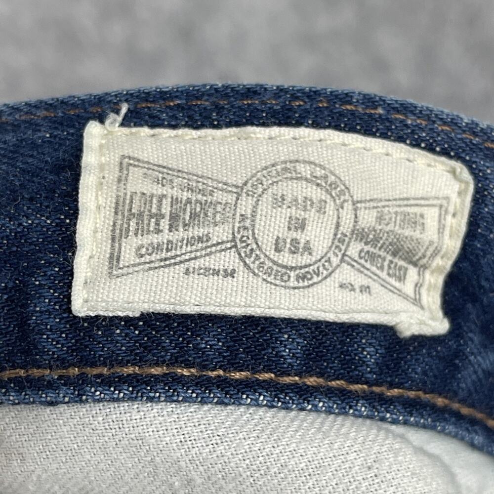 1791 Supply Co Selvedge Jeans Mens 38x29 Classic Leg Dark Wash Button Fly USA* - Picture 13 of 16